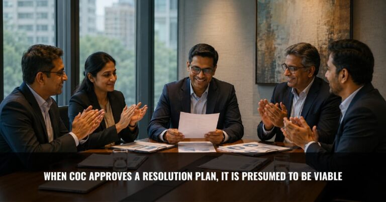Read more about the article When COC Approves A Resolution Plan, It Is Presumed To Be Viable