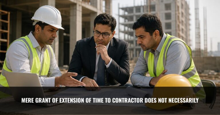 Read more about the article Mere Grant Of Extension Of Time To Contractor Does Not Necessarily