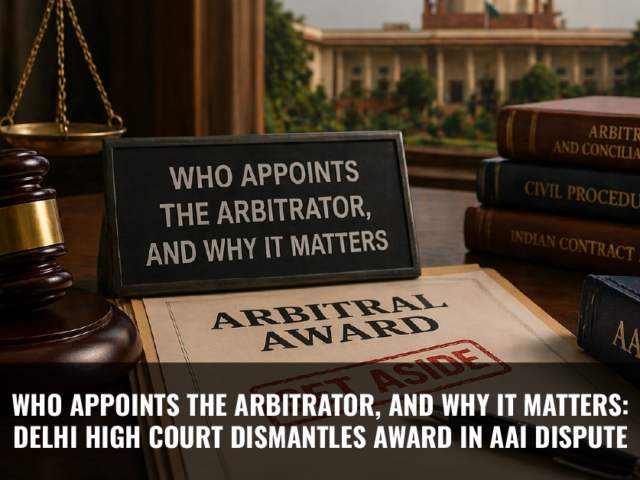 Who Appoints the Arbitrator, and Why It Matters: Delhi High Court Dismantles Award in AAI Dispute
