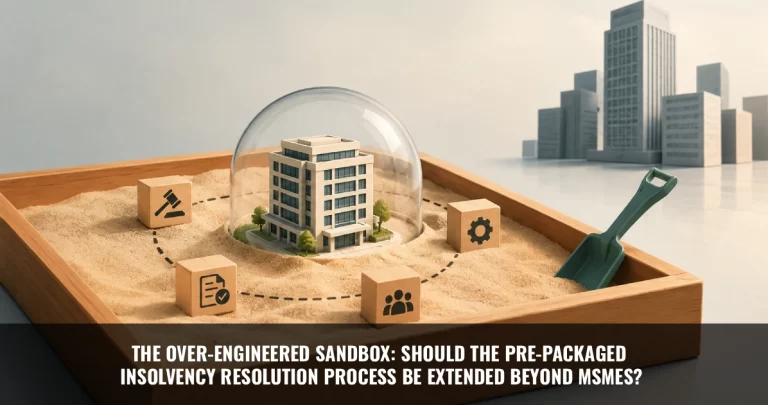 Read more about the article The Over-Engineered Sandbox: Should the Pre-Packaged Insolvency Resolution Process Be Extended Beyond MSMEs?