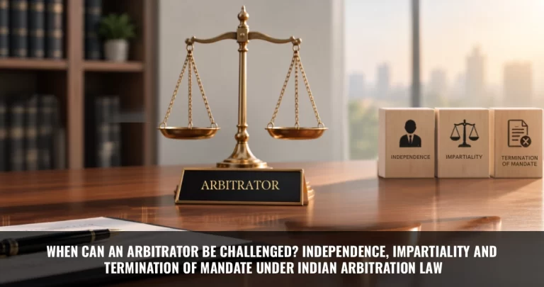 Read more about the article When Can an Arbitrator Be Challenged? Independence, Impartiality and Termination of Mandate under Indian Arbitration Law