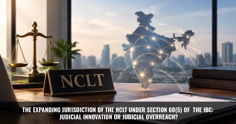 Read more about the article The Expanding Jurisdiction of the NCLT under Section 60(5) of the IBC: Judicial Innovation or Judicial Overreach?