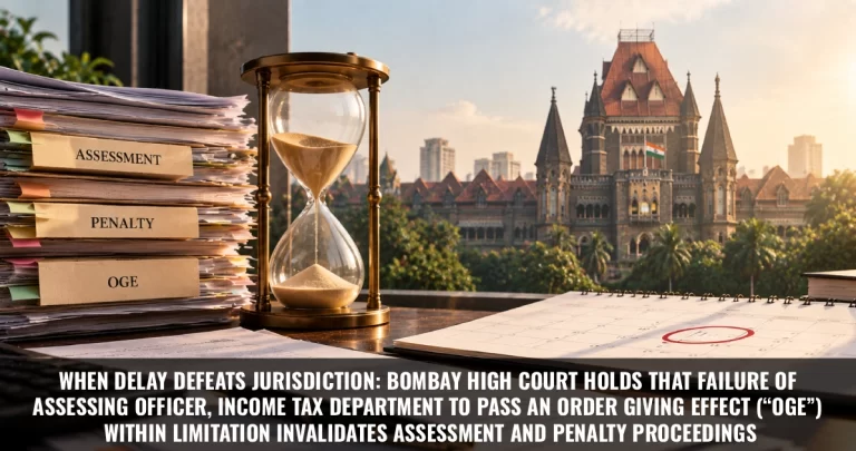 Read more about the article When Delay Defeats Jurisdiction: Bombay High Court Holds that Failure of Assessing Officer, Income Tax Department to Pass an Order Giving Effect (“OGE”) Within Limitation Invalidates Assessment and Penalty Proceedings