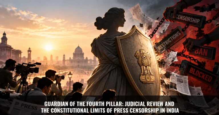 Read more about the article Guardian of The Fourth Pillar: Judicial Review and The Constitutional Limits of Press Censorship in India