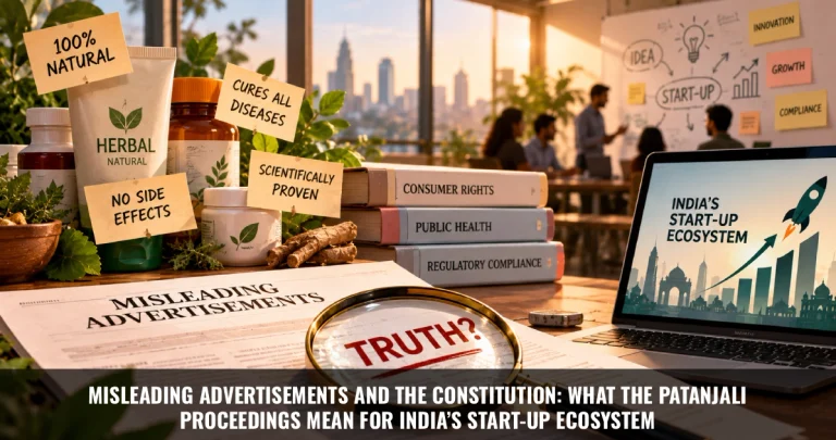 Read more about the article Misleading Advertisements and the Constitution: What the Patanjali Proceedings Mean for India’s Start-up Ecosystem 