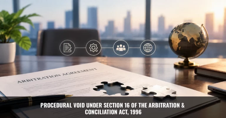 Read more about the article Procedural void under Section 16 of the Arbitration & Conciliation Act, 1996