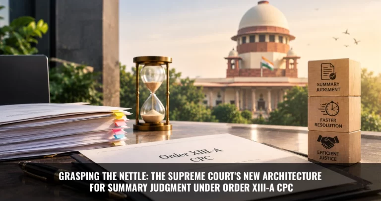 Read more about the article Grasping the Nettle: The Supreme Court’s New Architecture for Summary Judgment Under Order XIII-A CPC